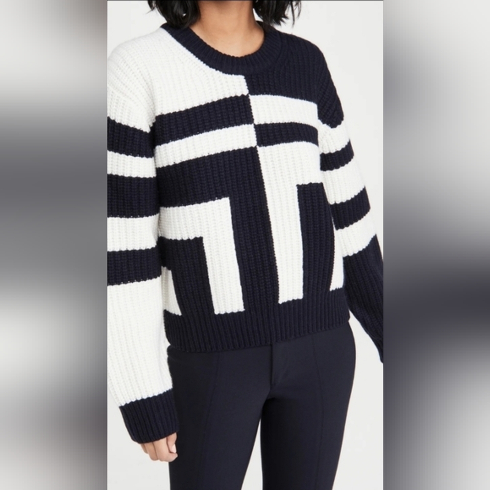 Tory Sport Ribbed Merino T Sweater Size Small